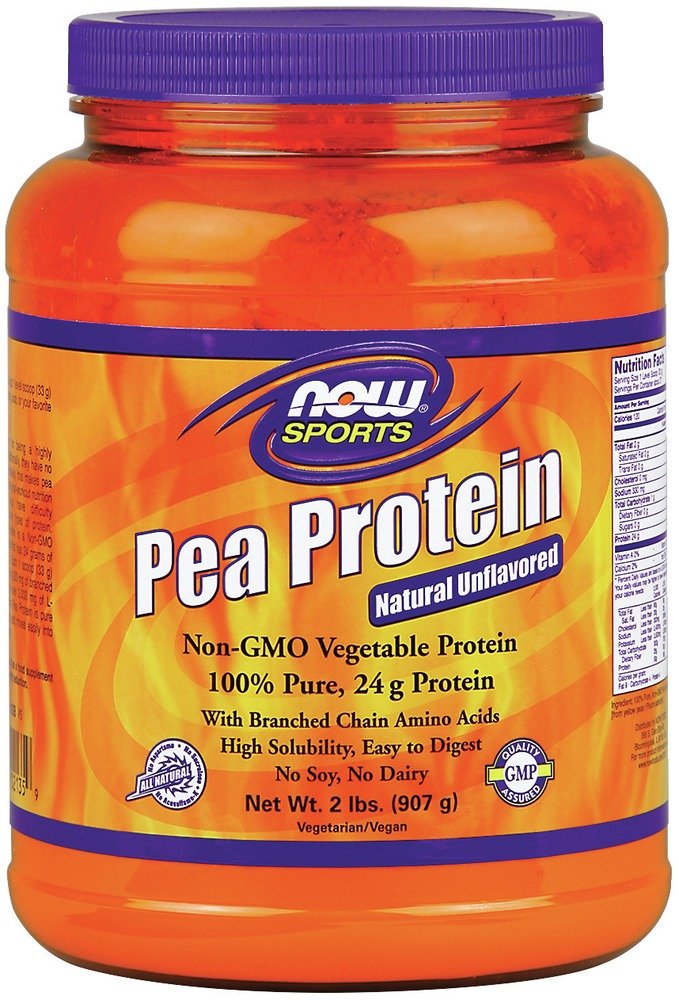 100% Pure Pea Protein Now Foods Powder 2 Pound (Pack of 2)