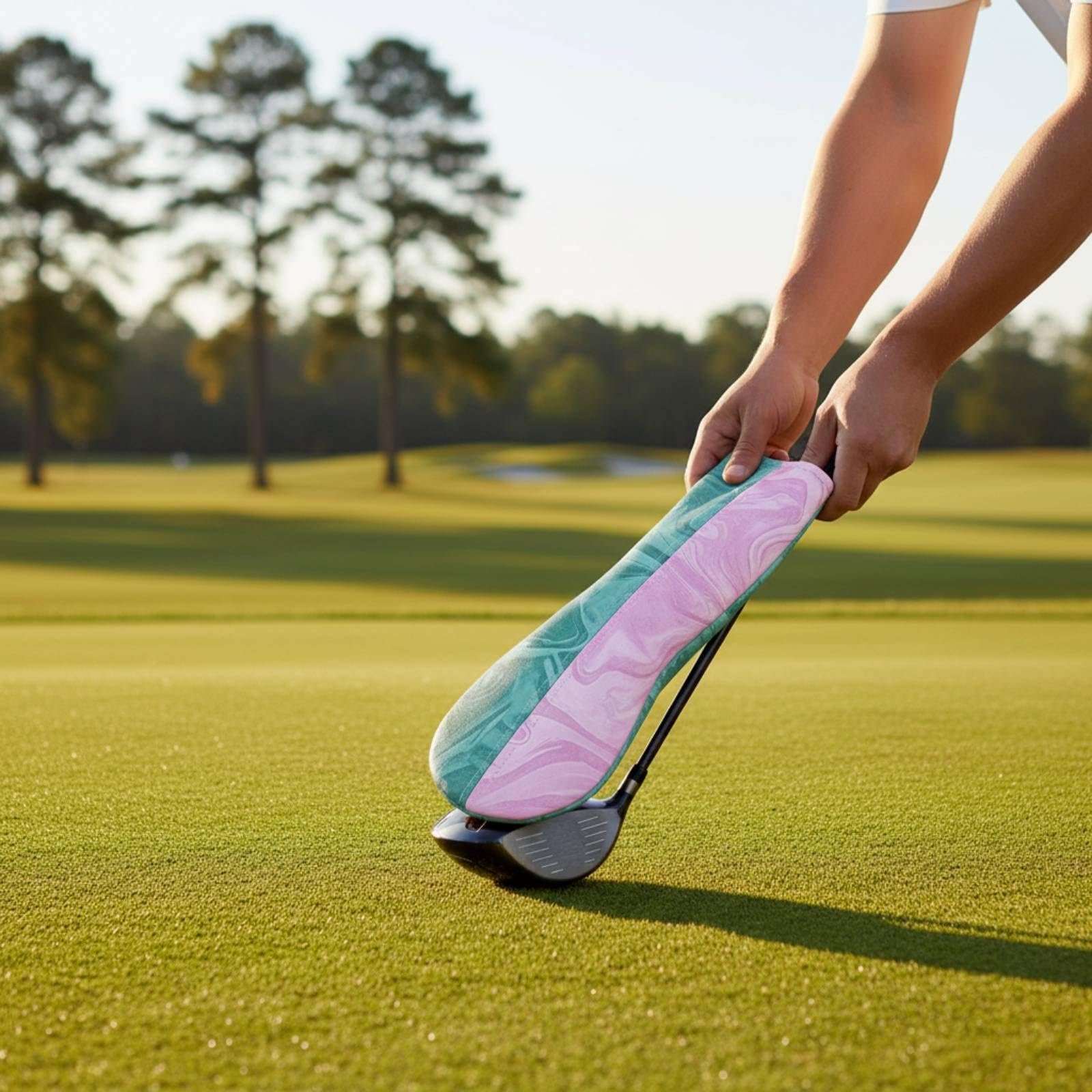 Funda para Cabeza de Palo de Golf Cubierta de Driver Protector Accesorio Forro Suave Que Resguarda de Polvo y Golpes Bandas Elásticas para Adecuada