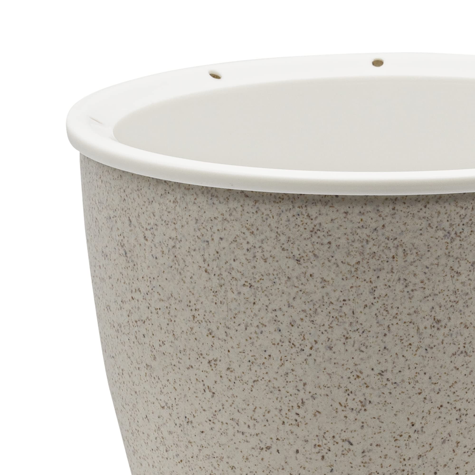 Oresteluchetta Self-watering pot for outdoor/indoor NATES MEDIUM, Beige, diameter .17,3 x H.17 cm - Image 4