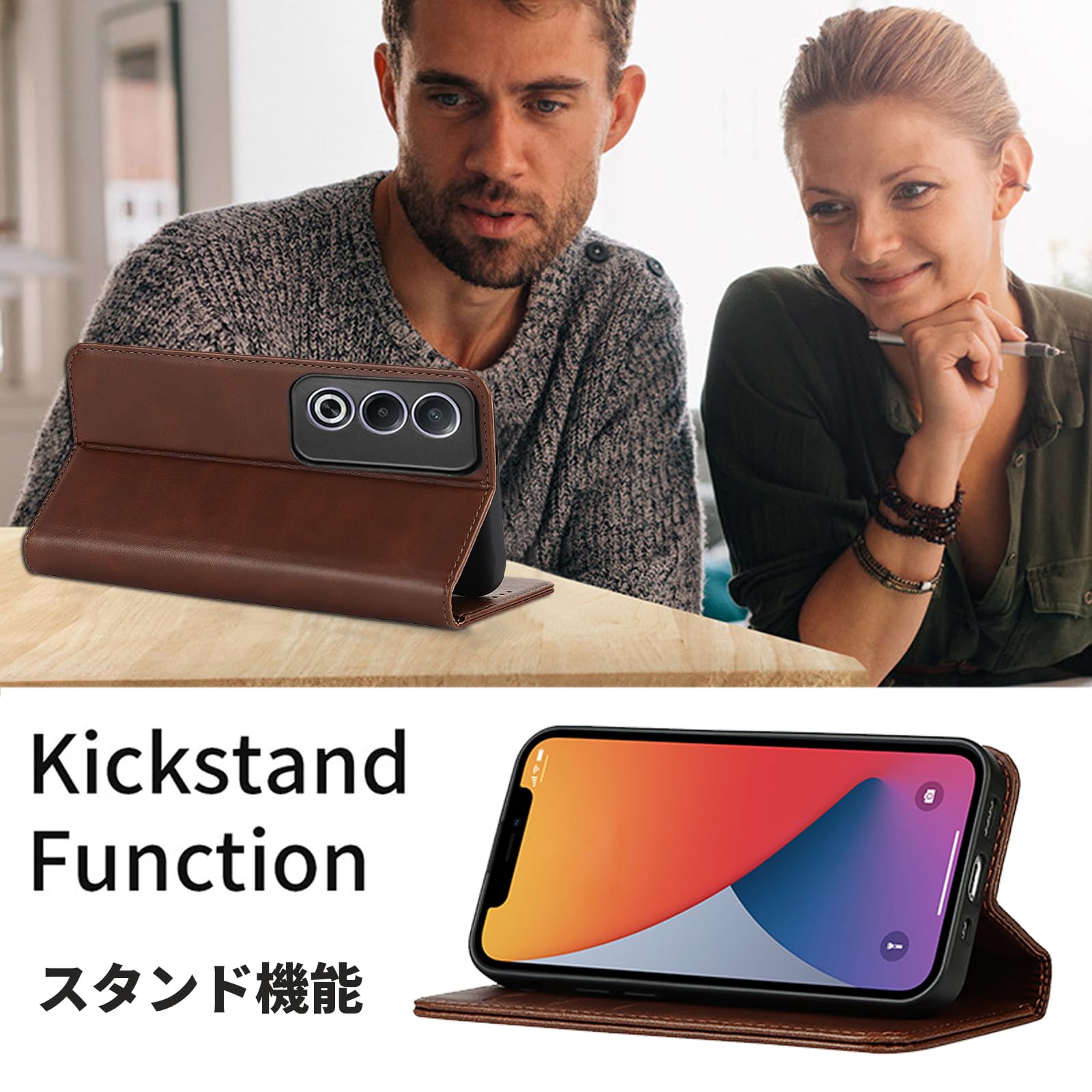 Amazon.co.jp: OPPO A3 5G ケース 手帳型 【ストラップ 一本付】 適用