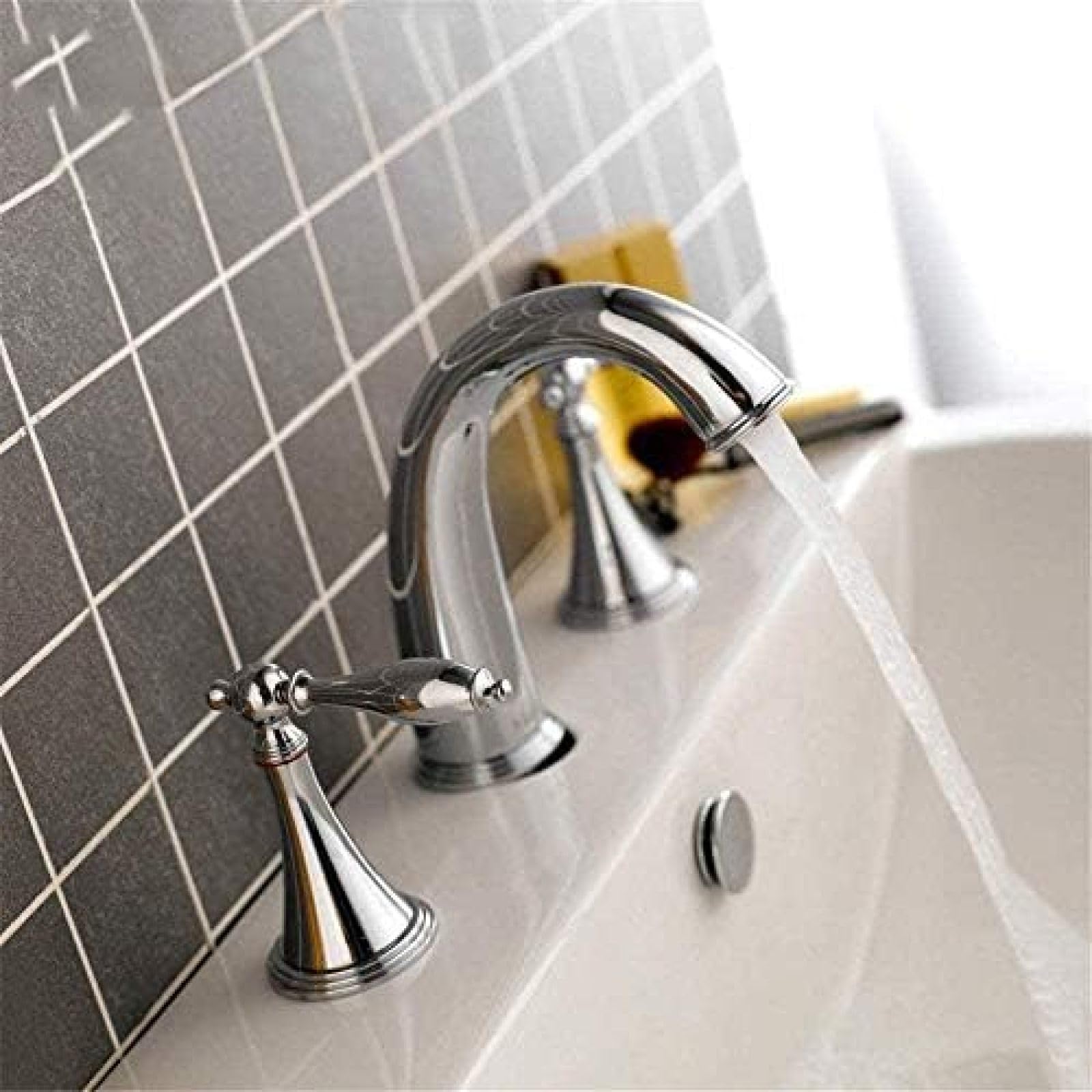 Sxithgkdw Faucet, Faucet Basin Faucet Antique Plating Deck Bath Faucet Handheld Shower Shower Bathtub Faucet Set Faucet