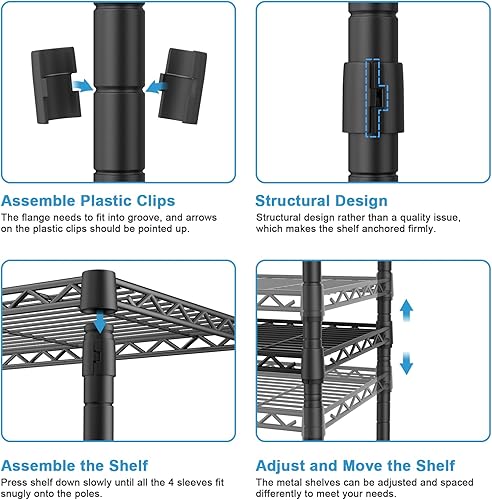 Miniatura 7 de Ulif Perchero de ropa para armario organizador de almacenamiento de ropa resistente de 5 niveles para dormitorio organizador de armario