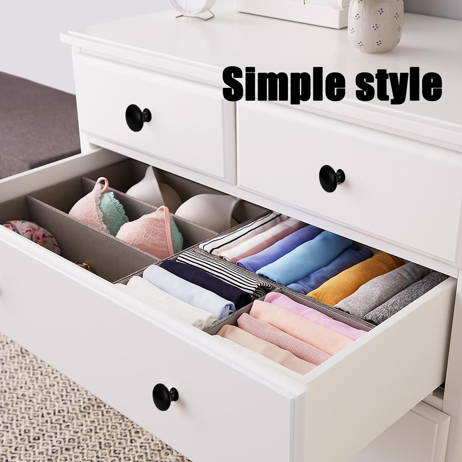 MY MIRONEY 12-Pack Blue Vintage Cabinet Knobs Zinc Alloy Flower Drawer