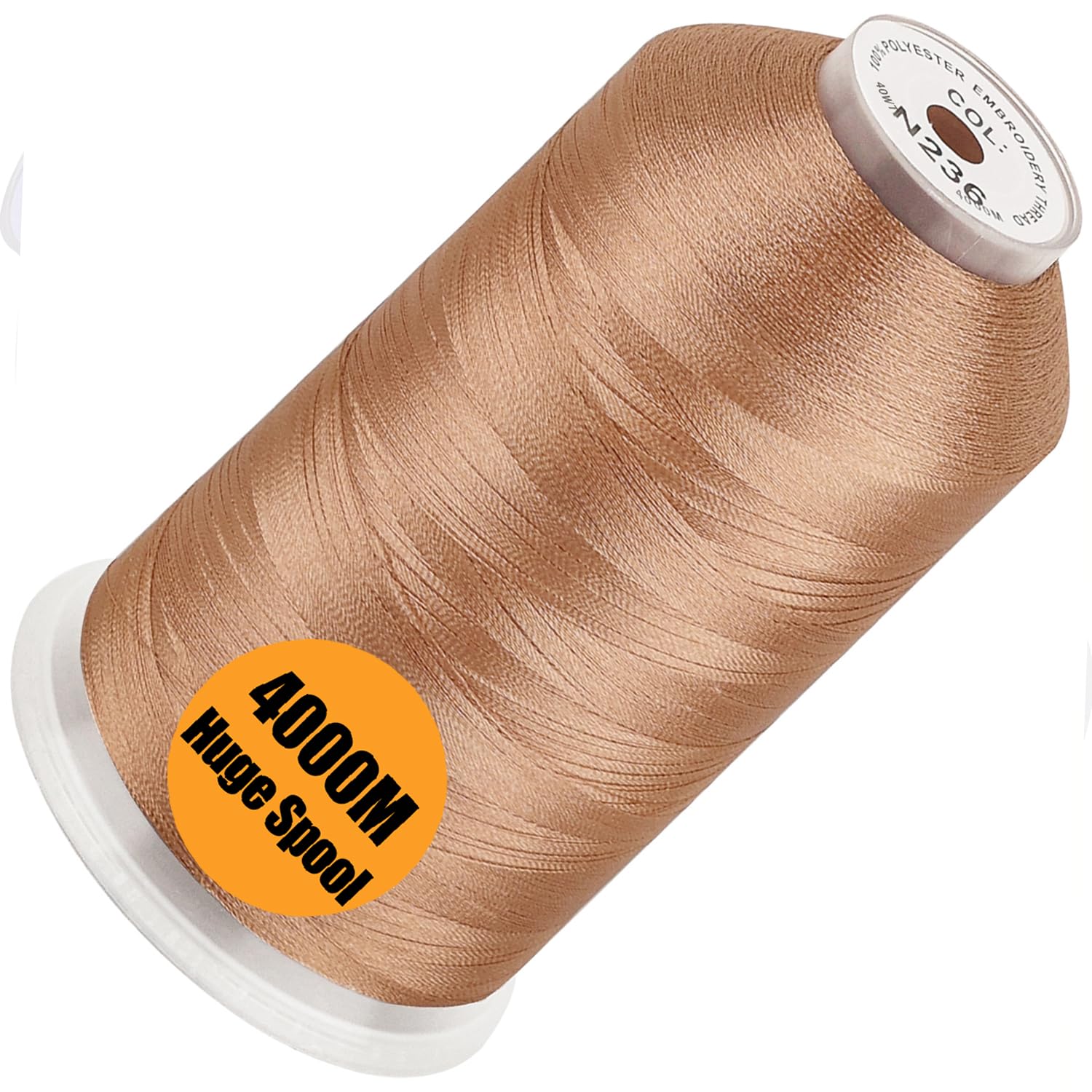 New brothread 4000M Huge Spool Embroidery Thread-Cinnamon Fits Janome Color