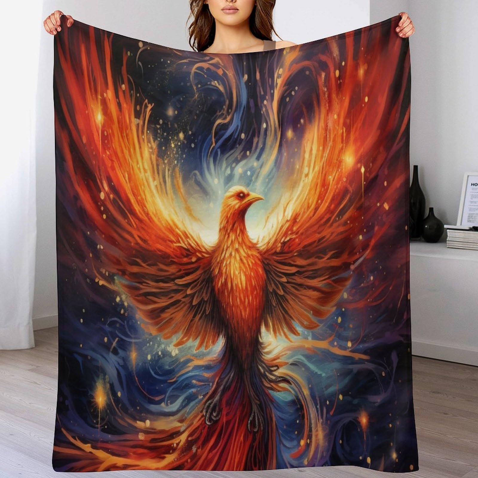 Couverture en flanelle Phénix Polaire, jeté de canapé 150x200 pour vos soirées cocooning
