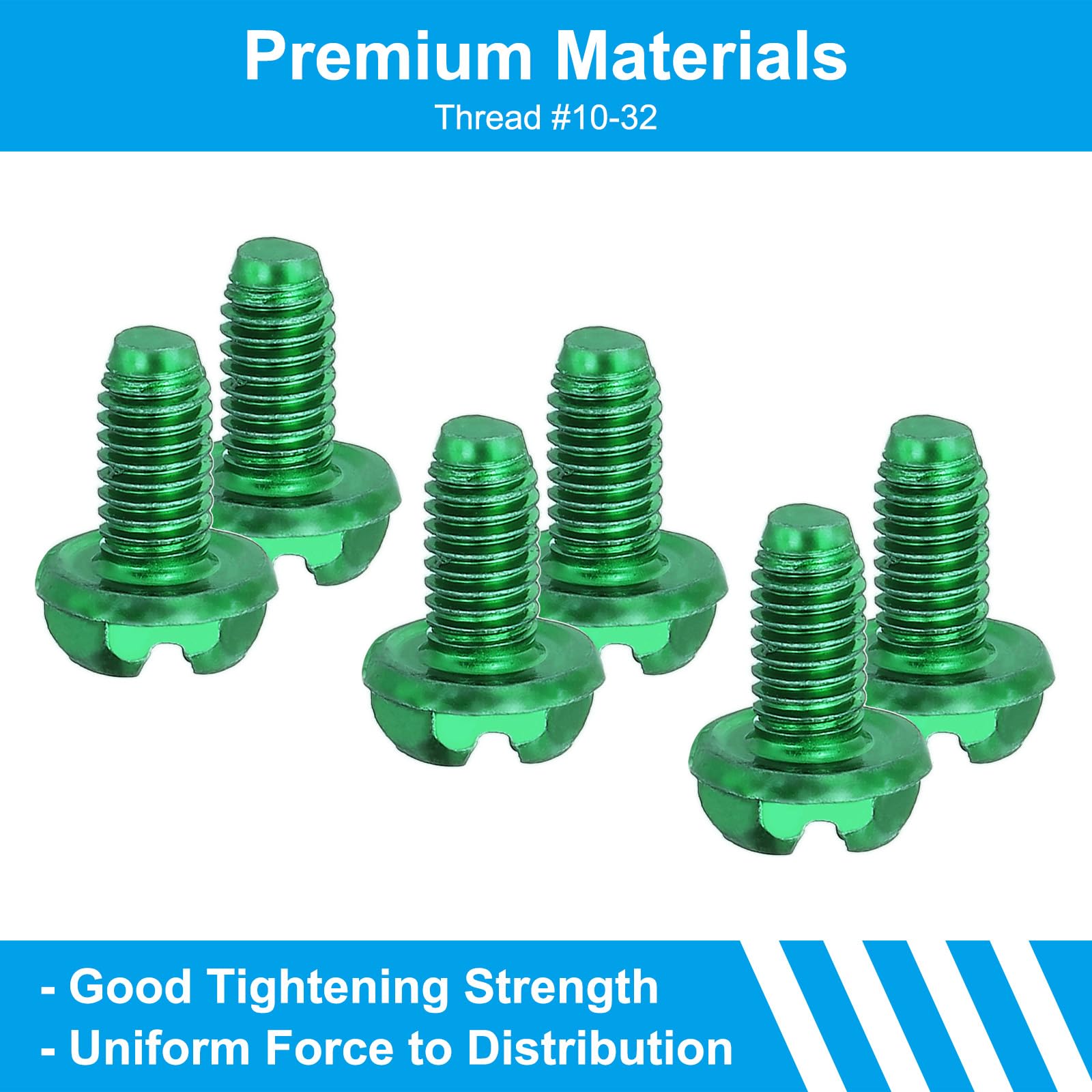PATIKIL 10-32 x 3/8 Inch Hex Washer Head Grounding Screws - Image 4