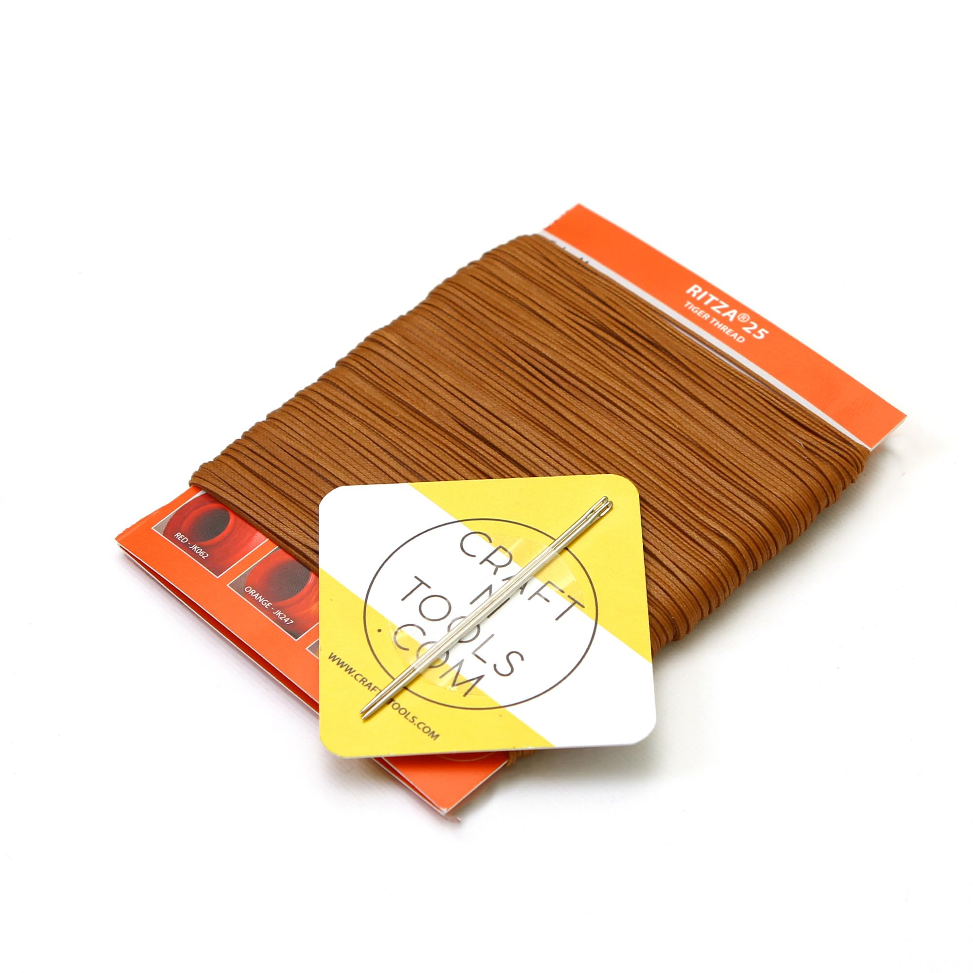 Amber Glow 1.2mm 25 for Leather Craft | Waxed | 25 | Waxed Polyester | Saddlers