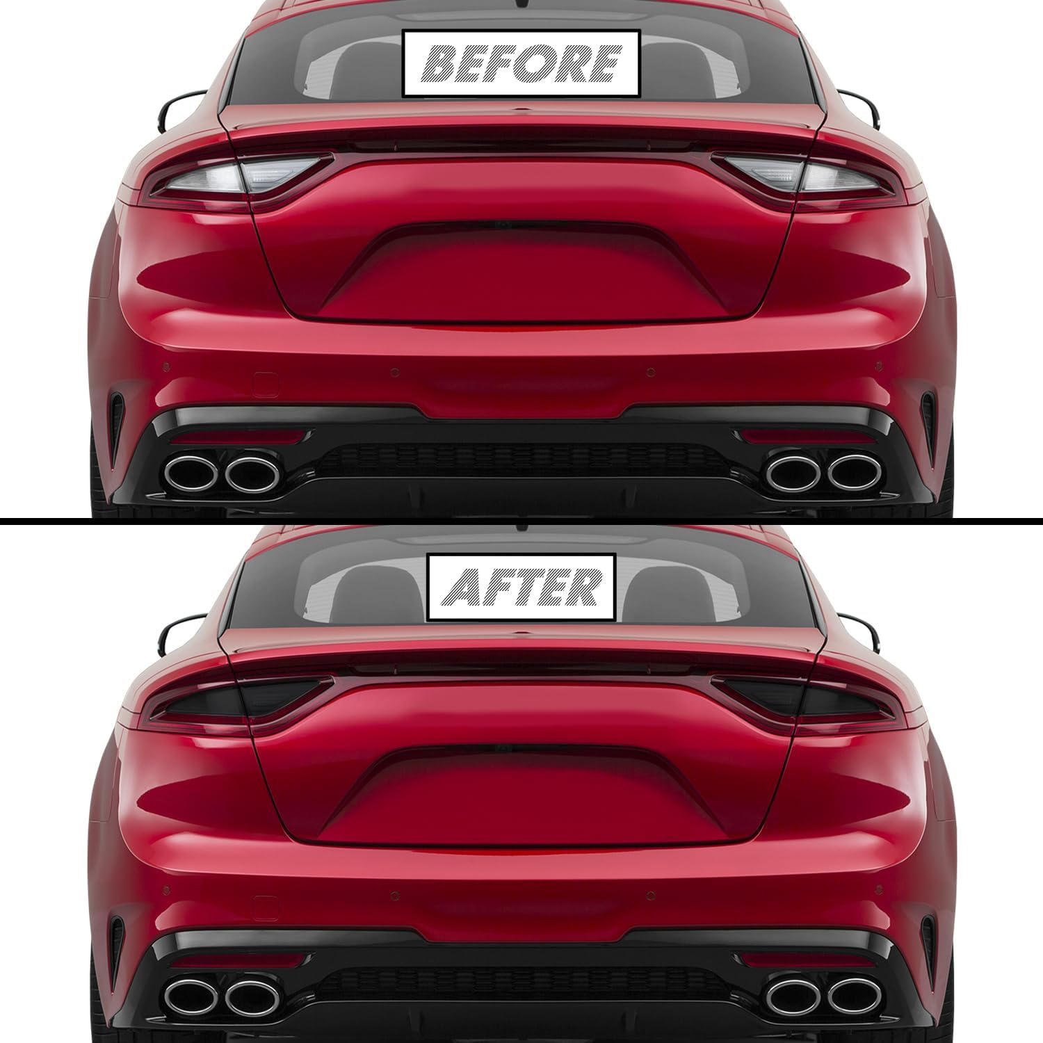 SlickMod PreCut Vinyl Smoke Tint for 2018-2021 Kia Stinger Tail Light (35% Light Smoke, 1. Taillight)