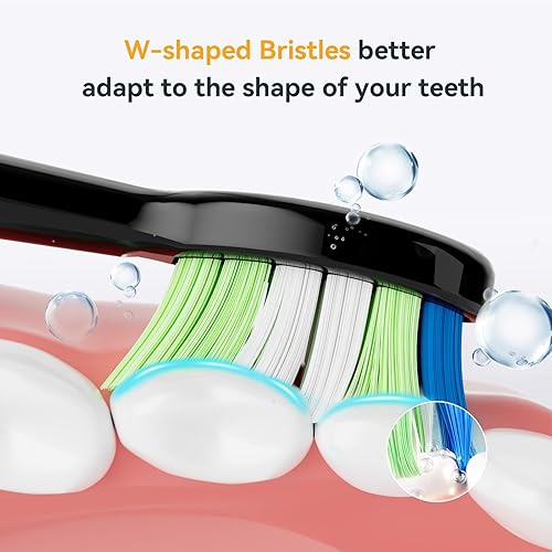 Miniatura 4 de JTF Sonic Smart P200 - Cabezales de cepillo estándar auténticos, paquete de 3, color negro, P200