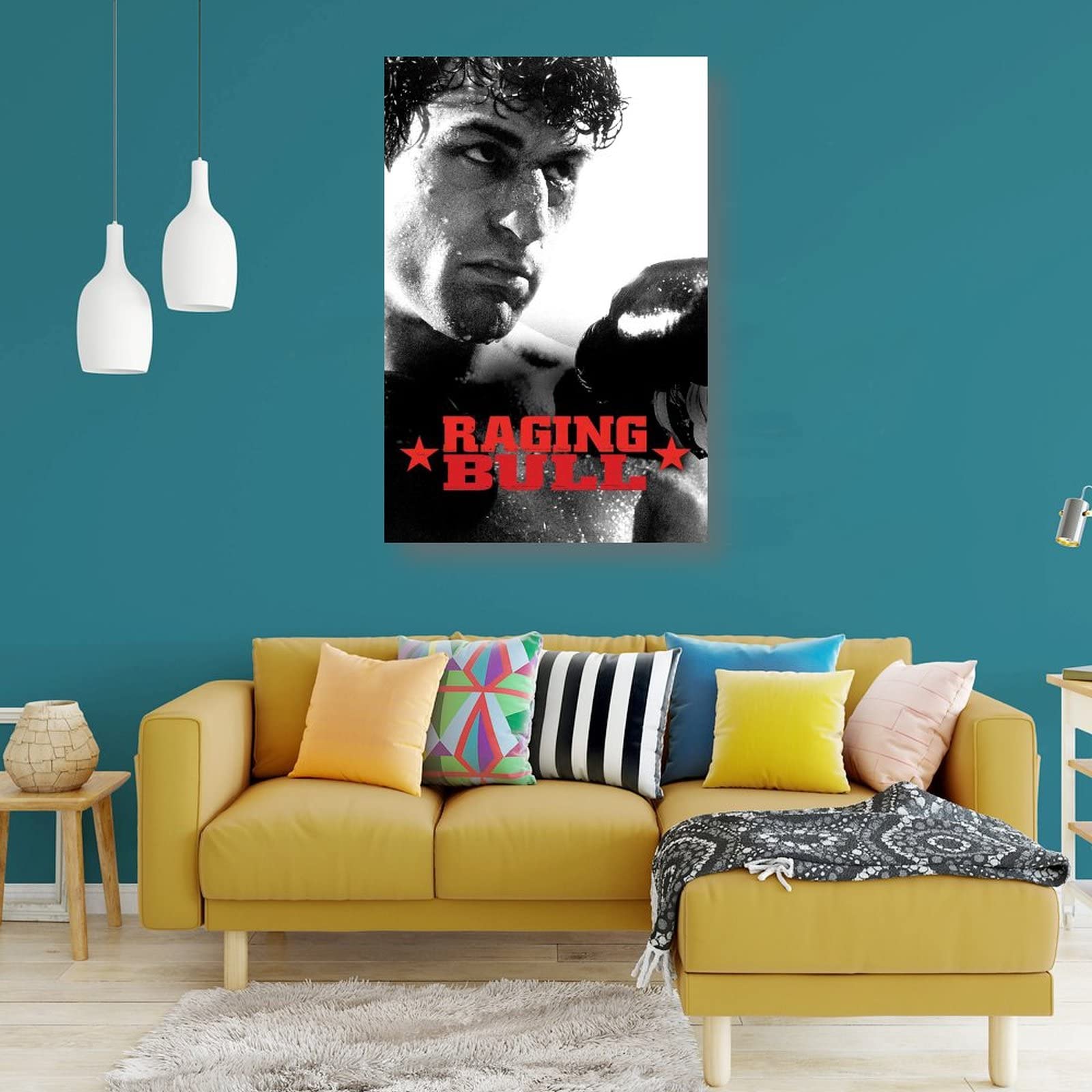 Amazon.co.jp: レイジングブル映画ポスターボクシング映画イラスト