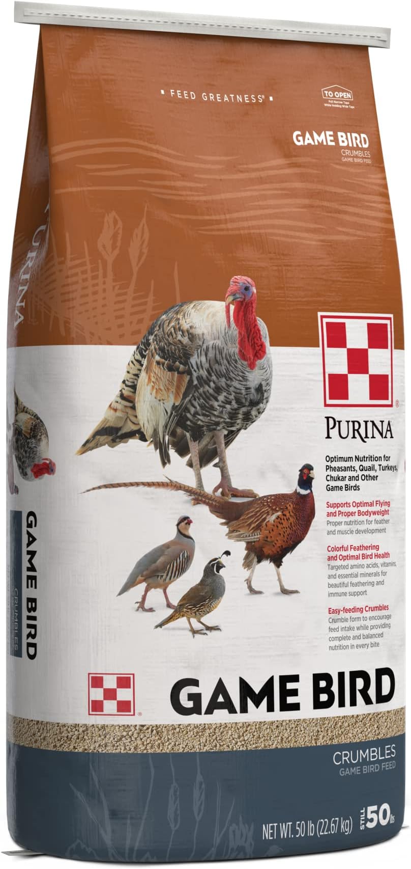 Purina Game Bird Layer Feed Crumbles (50 LB) Bag
