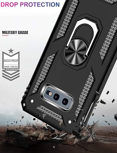 Miniatura 3 de IKAZZ Funda para Galaxy S10e con protector de pantalla, grado militar, a prueba de golpes, resistente, pasa prueba de caída de 16 pies con soporte