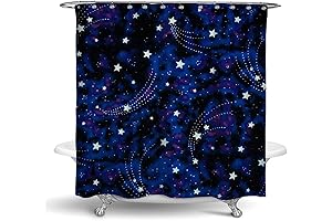 Stars Galaxy Magical Glow in The Dark Shower Curtain