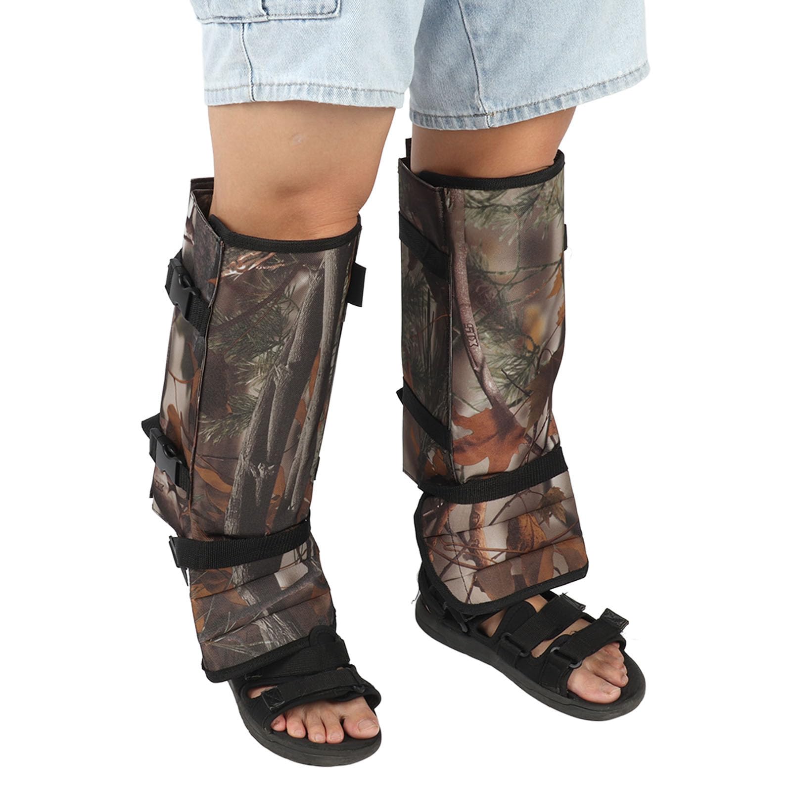 AMONIDA Guêtres Serpent Imperméables et Réglables, Protège-Jambes Inférieurs pour la Randonnée et Les Aventures dans la Jungle, en Tissu Oxford Durable, Paquet de 2