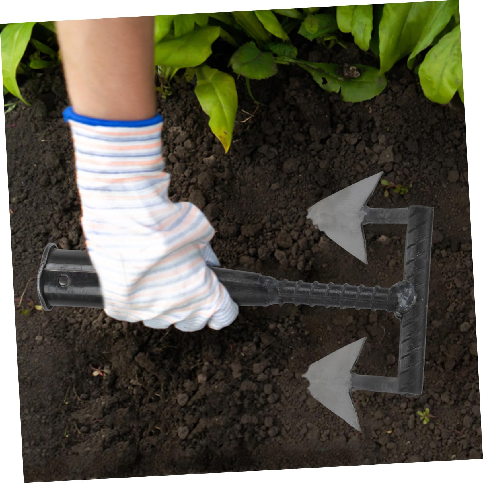 Azada Triangular Multifunción Afilada para Jardinería Excavación Siembra y Eliminación de Malas Hierbas Herramienta Resistente y Duradera para Plantar Jardín y Huerto