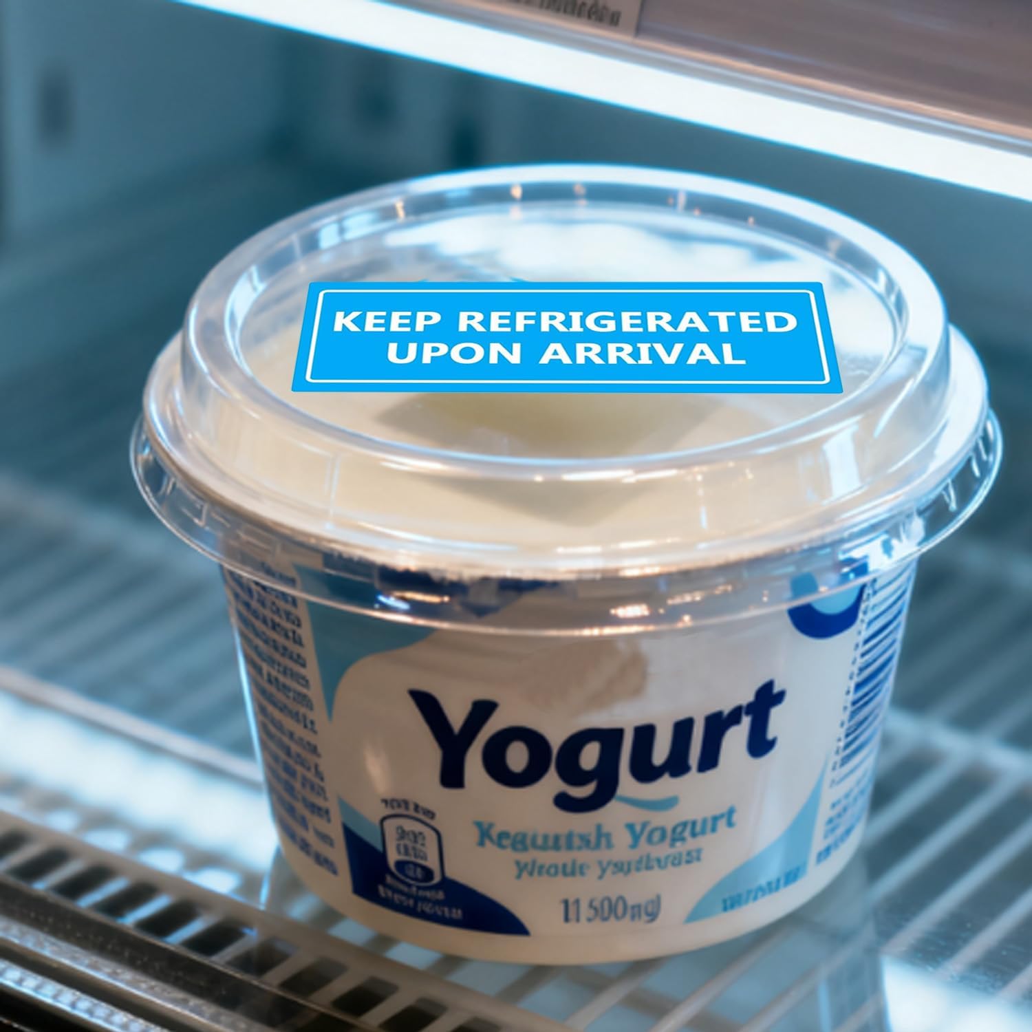 Keep Refrigerated Upon Arrival Frozen Stickers 1x3 Inch Keep Cold Stickers for Shipping and Package,500 Pcs Per Roll