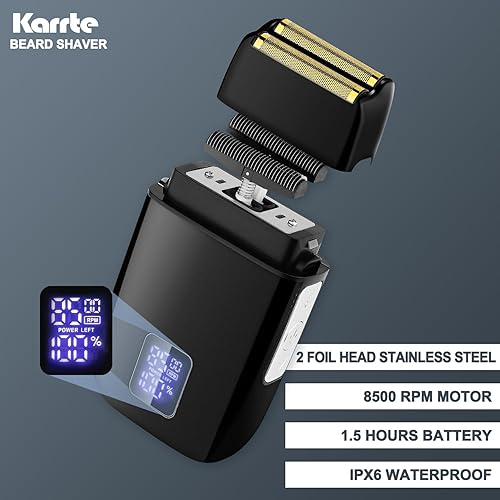 Miniatura 5 de Karrte Kit profesional de cortapeloscortadora de pelobarba para hombres, kit de peluquería para cortadora de pelo (negro)