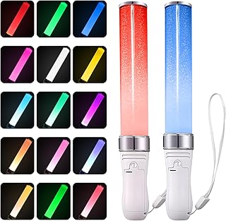 Mitening 2 pcs Barras Luminosas, Varita Intermitente LED, Bastones Luminosos, Palos Luminosos Boda, Varitas Luminosas LED, Varitas Luminosas para Boda, Fiesta, Cumpleaños, Navidad