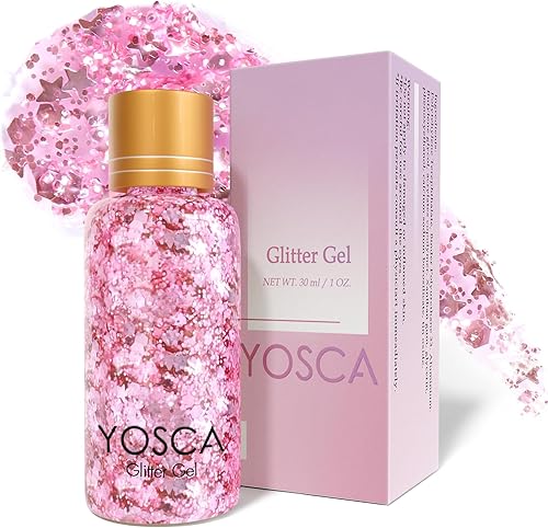 Gel de purpurina corporal, 1.0 fl oz, adhesivo holográfico para la cara, lentejuelas de sirena, loción líquida en polvo de purpurina gruesa para