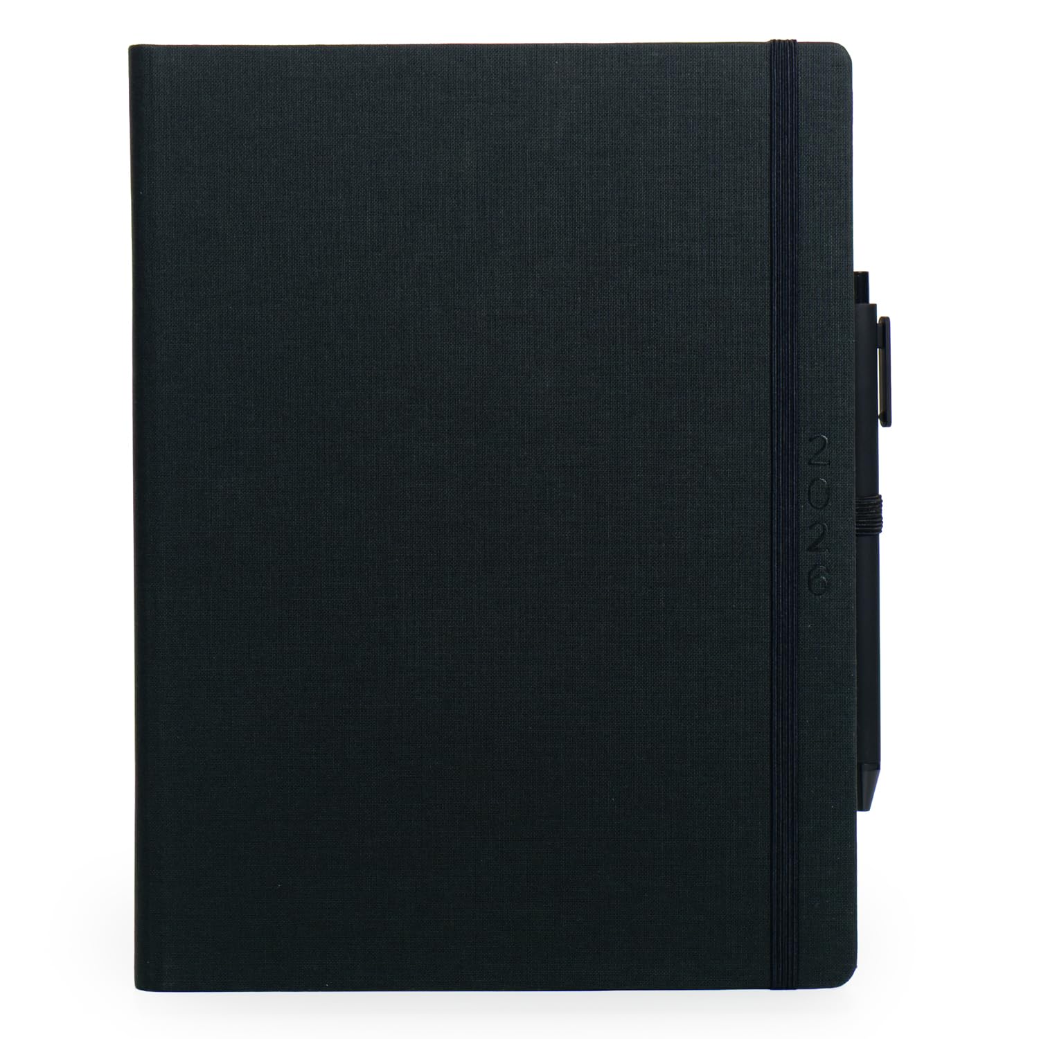 Mahavir Fabrica Diary 2026 | B5 Size New Year Diary with Pen | One-Day-to-a-Page New Year Diary with Thumb-Cut Indexes, 