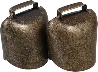 2pcs Large Thicken Animal Bells Loud Bronze Shepherd Bell for Sheep Horse Cow Durable Hanging Farming Accessories Anti-Lost Sound Device