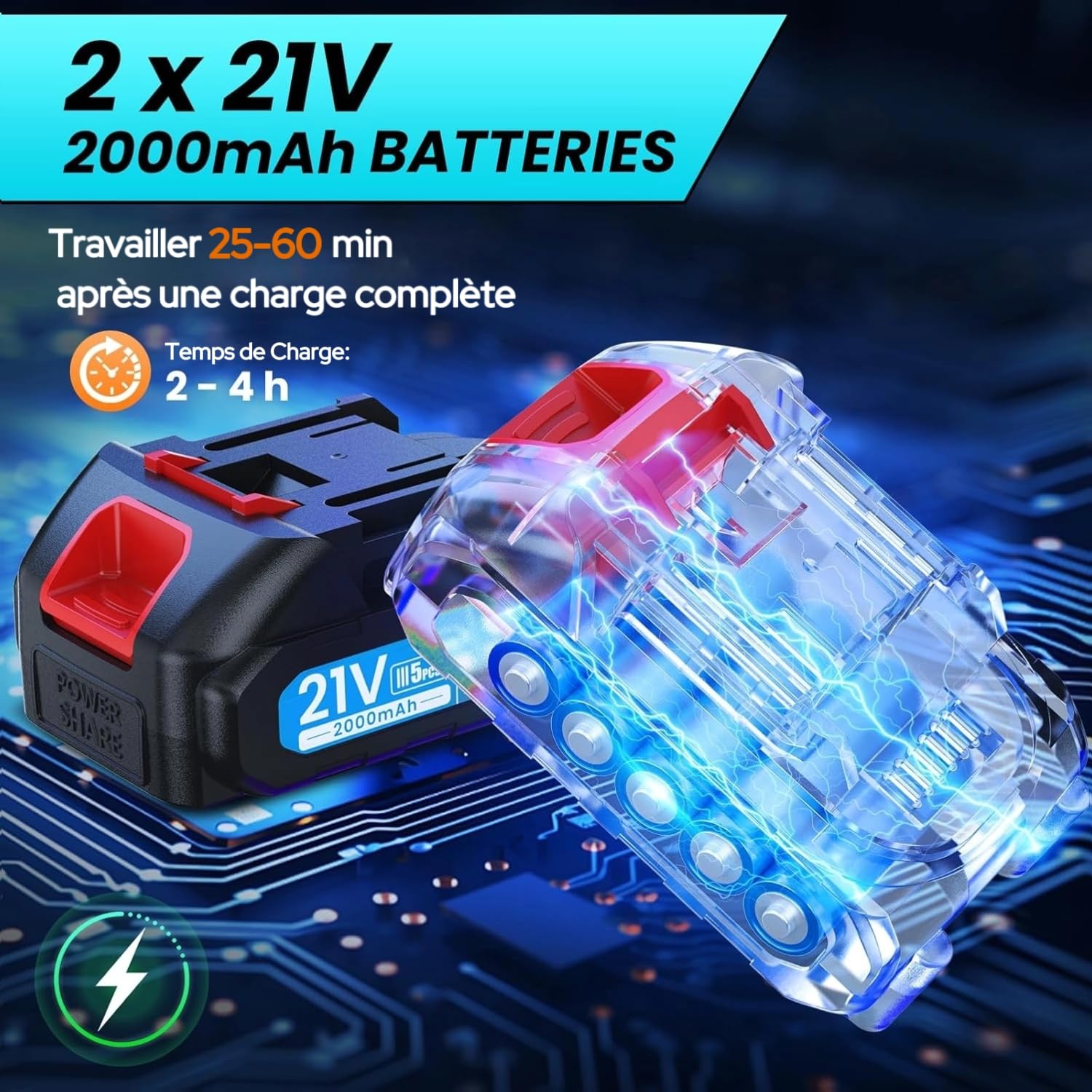 Mini Tronconneuse à Batterie 4000mAh, 1000W & 6 Pouces Tronçonneuse Électrique Sans Fil avec Graisseur Automatique & 2 Chaînes, Mini Tronçonneuse pour Branches et Jardin, Compatible avec Makita 18V | Tronçonneuse électrique portable avec 2 batteries, 1000