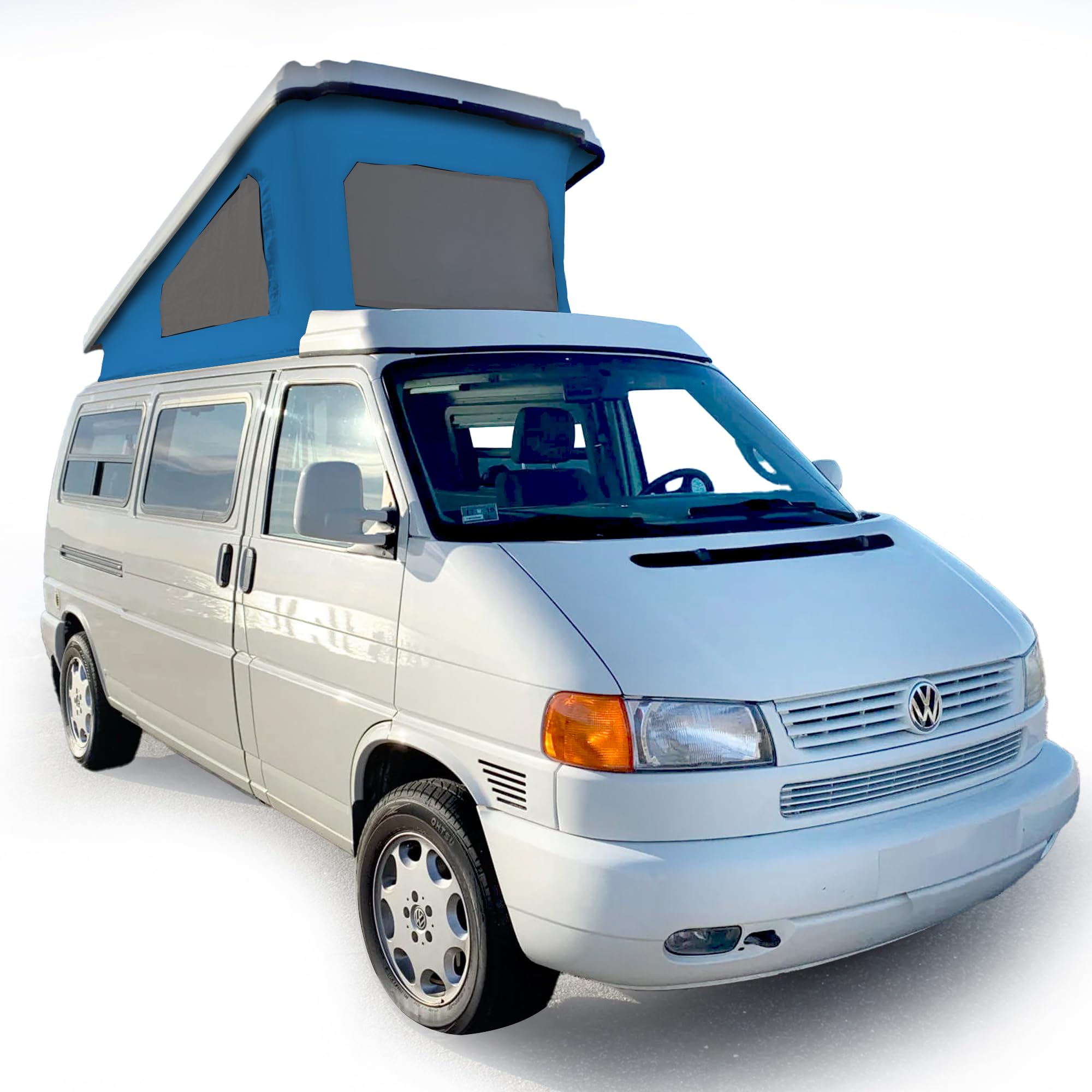Roof Top Tent 3-Window Pop Top Car Camping Tent Durable Red Canvas Compatible with VW T4 Eurovan Winnebago Camper Long Wheel Base LWB - 2 Person Rooftop Tents Pop Up Camper