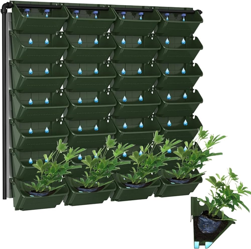 Amazon | Ziuuihu フラワーポット【 ウォールグリーン 植木鉢 28