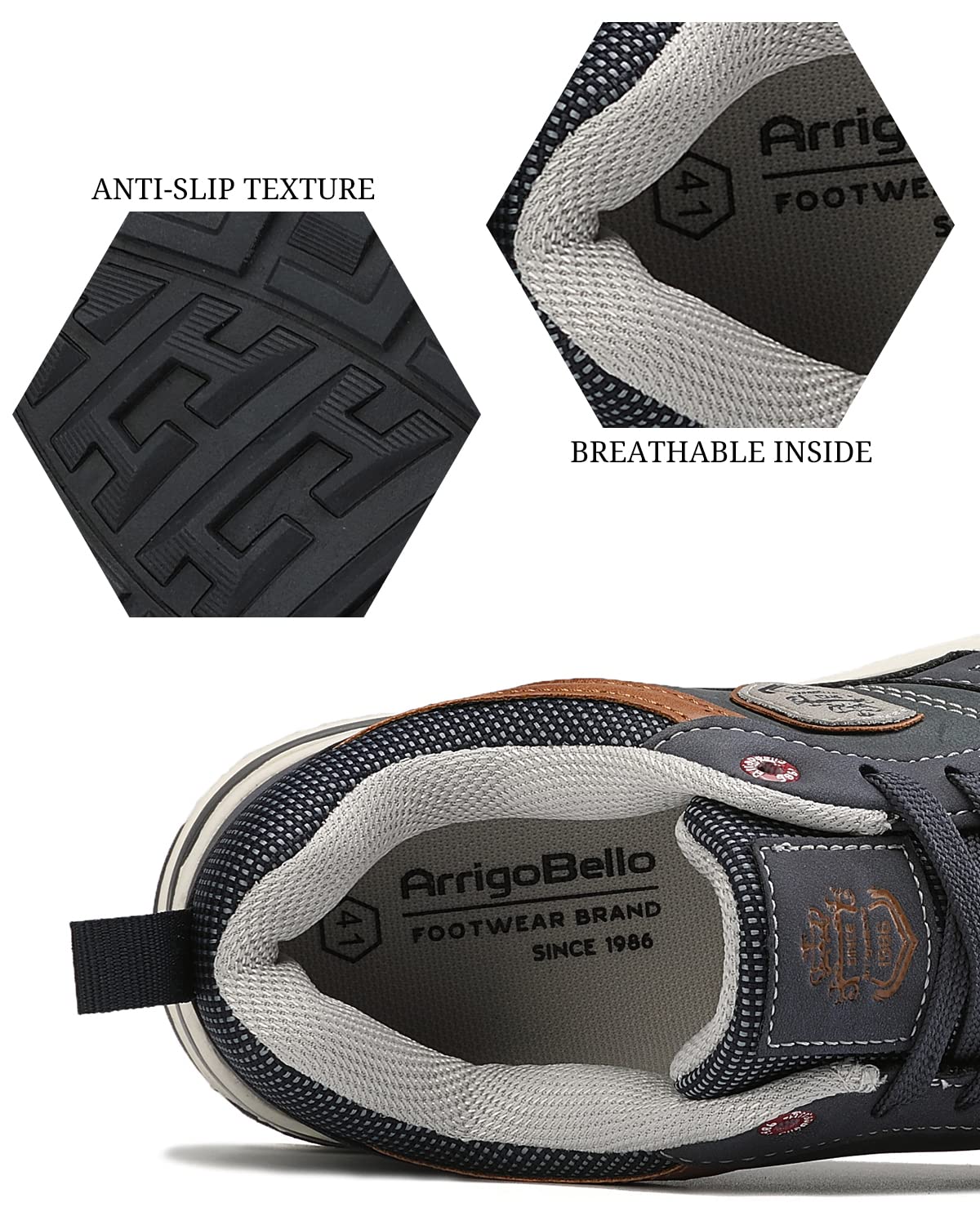 ARRIGO BELLO Sneakers Uomo Scarpe Ginnastica Sportive Running Trekking Mocassini Uomo Estivi all'aperto Respirabile Taglia 41-46