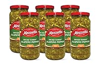 Vista 1 de Mezzetta Pimientos de Jalapeño Domados en Cubitos, Calor Medio Kosher, Sin Gluten, Keto Frasco de 16 Onzas (Paquete de 6)
