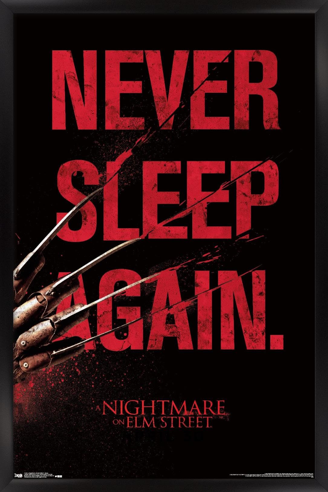 Trends International A Nightmare on Elm Street - Sleep Wall Poster, 14.725" x 22.375", Black Framed Version