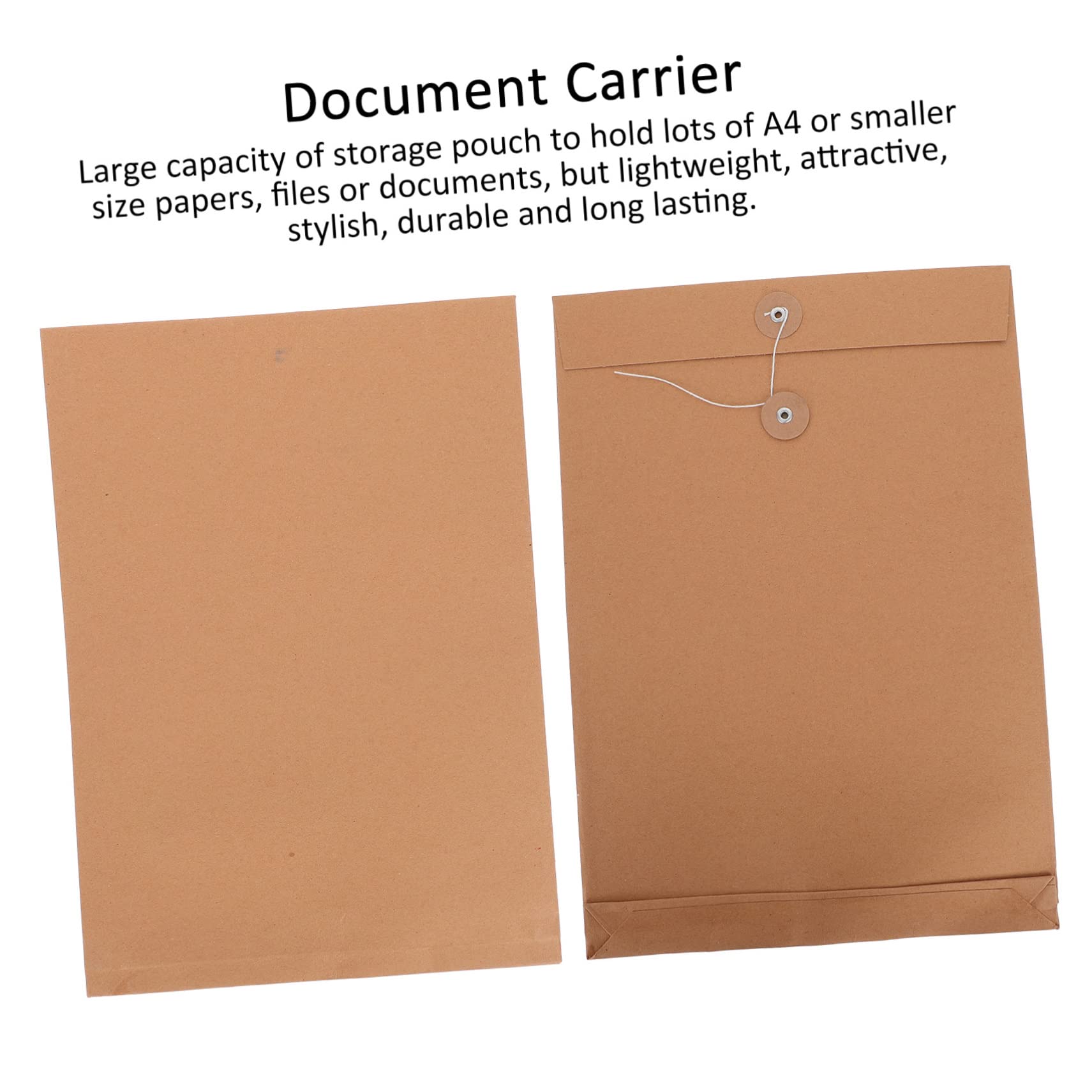 MAGICLULU 50pezzi Borsa per Documenti in Carta Kraft Organizer per Documenti Formato Adatta per Cancelleria da Ufficio Scuola Viaggi di Lavoro