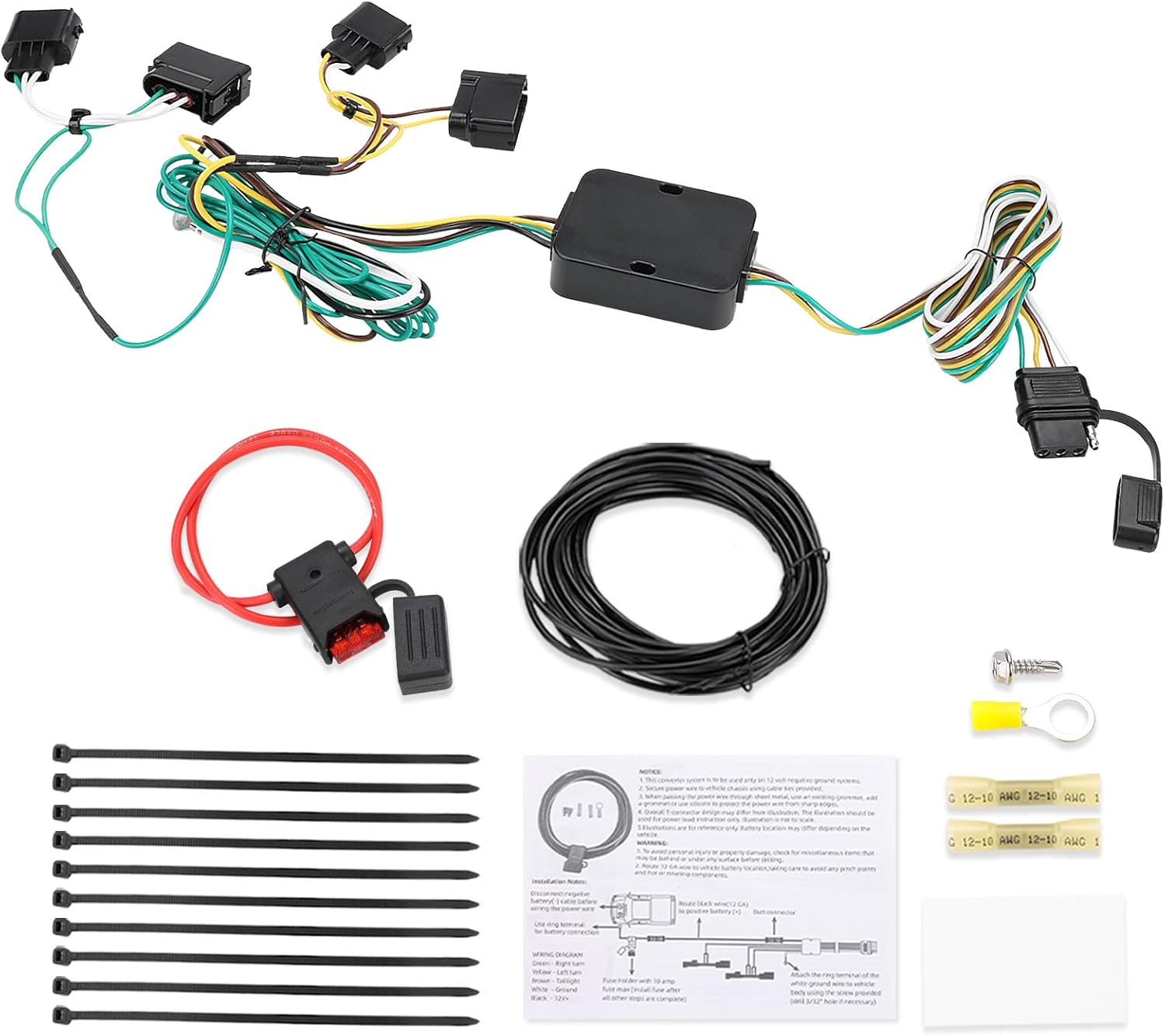 WATERWICH Trailer Wiring Harness Compatible with Ford Edge 2007-2010, Escape 2008-2012, Freestar 2004-2007, Lincoln Mkx 2007-2010, Mazda Tribute 2008-2011, Mercury Mariner 2005-2011 Replaces 56329