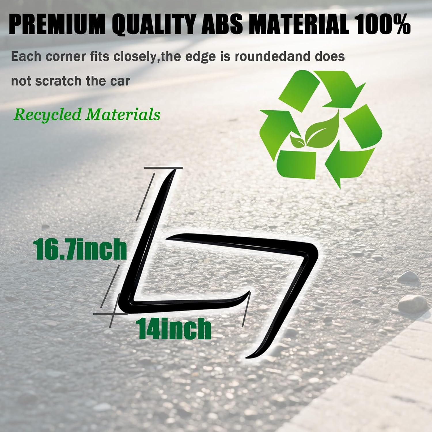 ‌Front Fog Light Trim Cover for Tesla Model Y Juniper 2025-2026 - 2PCS Glossy Black Fog Lamp Eyebrow Eyelids Cover Frame Blade Trim - Spoiler Accessories Custom Fit for Model Y Juniper