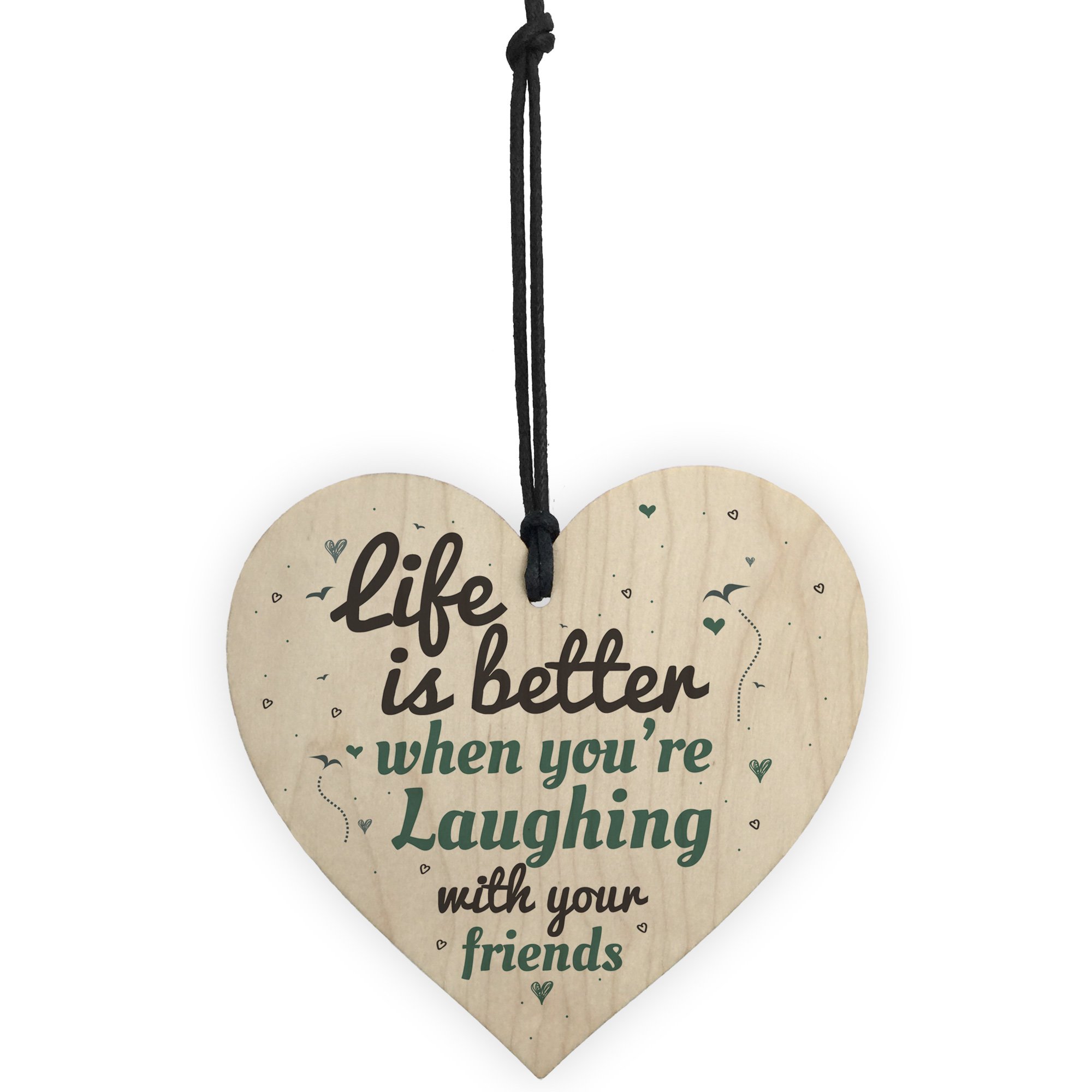 Red Ocean Laughing With Friends Friendship Sign Best Friend Plaque Gift Chic Hanging Heart Birthday Thank You Gift