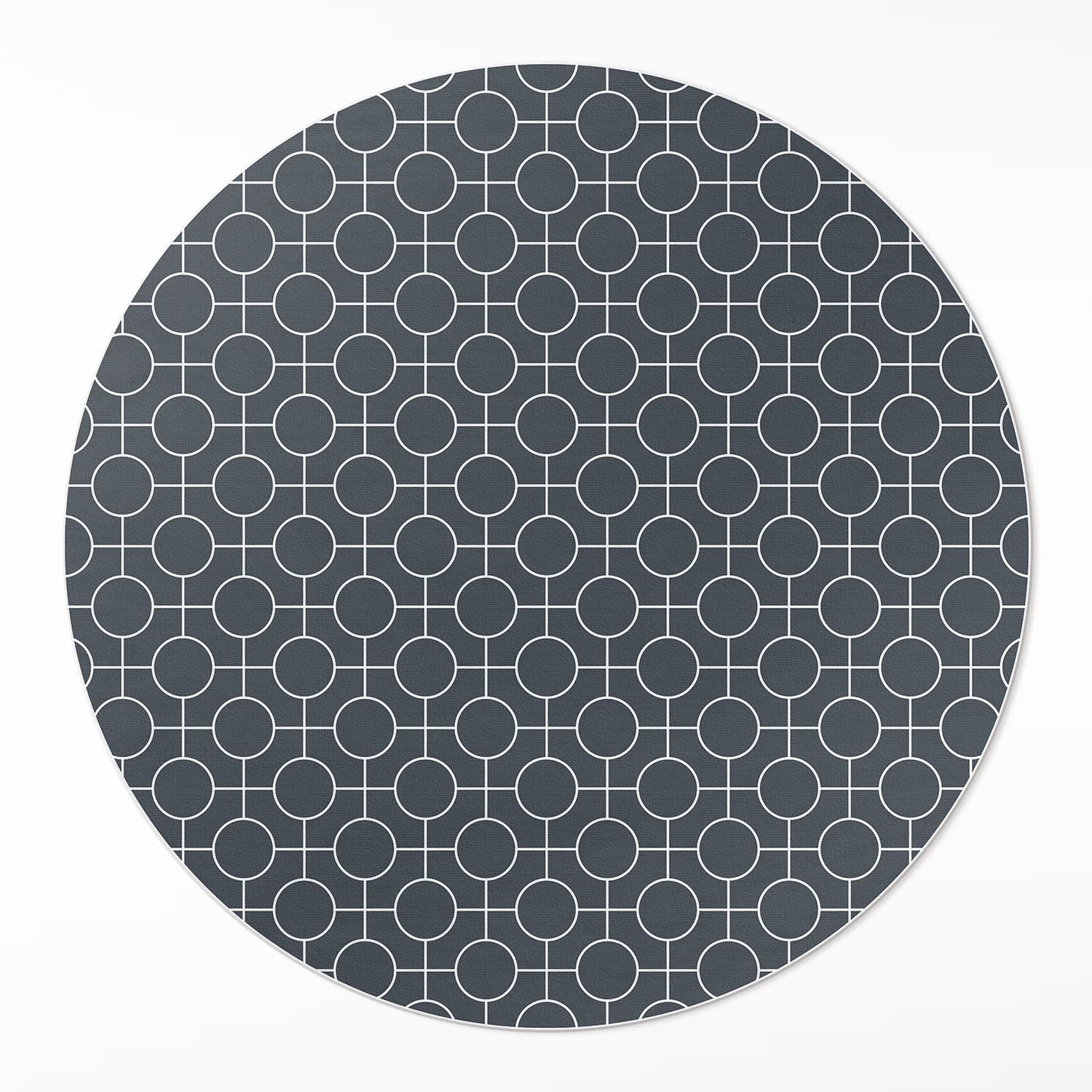 Tapis vinyle ø50 cm rond résistant entretien facile pour sol cuisine