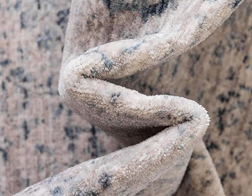 Miniatura 6 de Unique Loom Noble Collection - Alfombra de área tradicional, envejecida, vintage, geométrica, fronteriza, 2 pies 7 pulgadas x 9 pies 11 pulgadas,