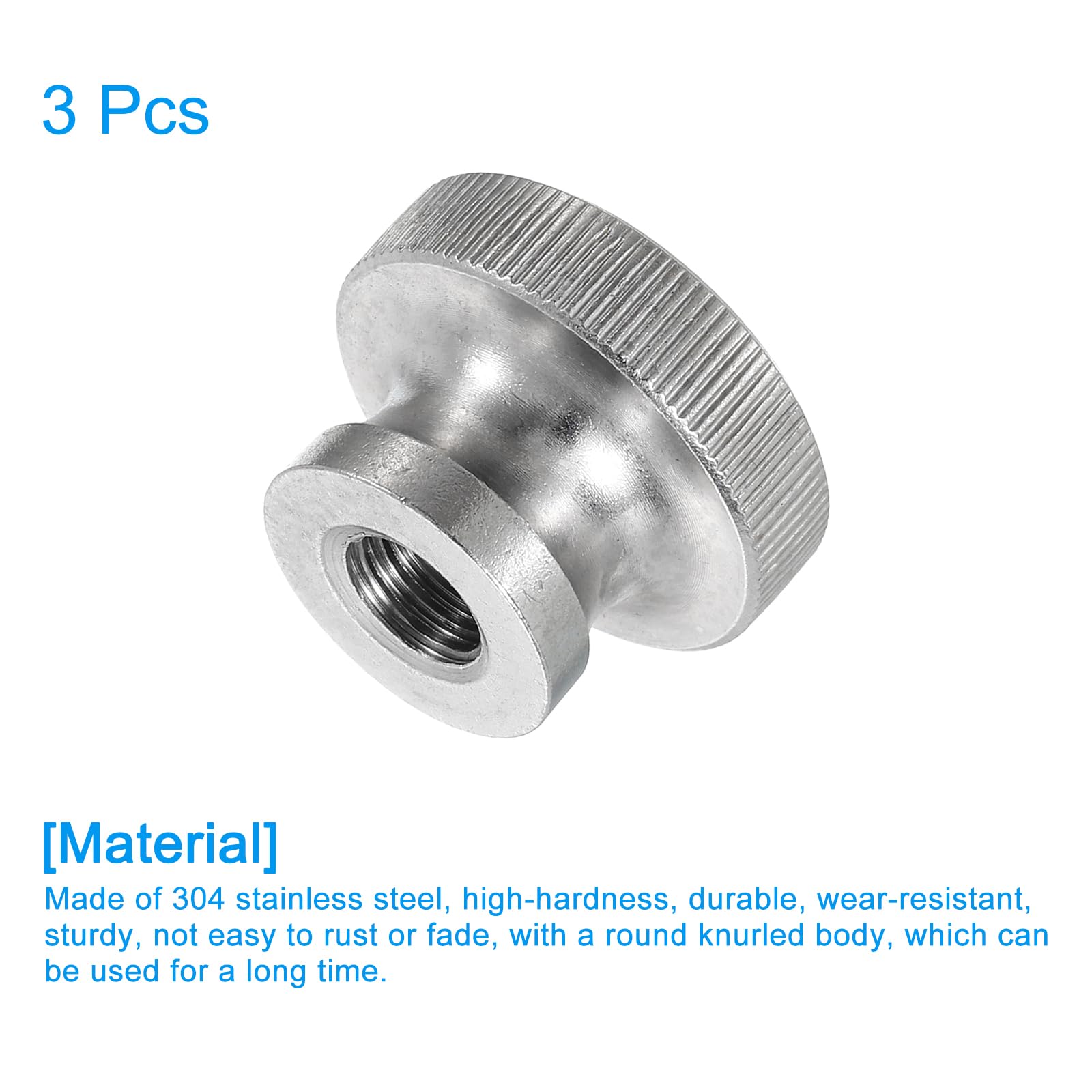 M3 Lock Nut Aazon.co: Uxcell Knurled Thub Nuts, 4Pcs 6x1 304 Stainless Steel Round Knobs Fasteners For M6 Coupling Nut