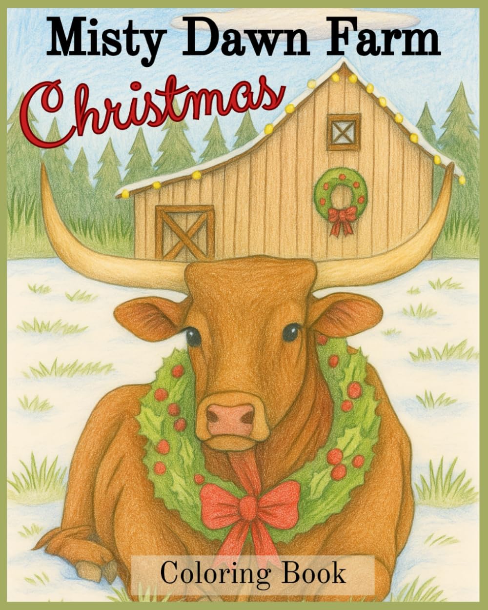 Misty Dawn Farm Christmas Coloring Book: It's Christmas Time on the Homestead! (Farm Fun Coloring Books)
