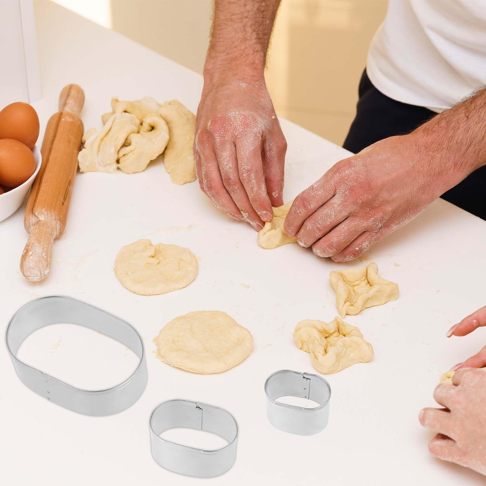 Wilton Oval-Ausstechformen-Set - 6-teilig, Doppelseitig (glatt & Gewellt) - Aus Metall Für Kekse & Fondant