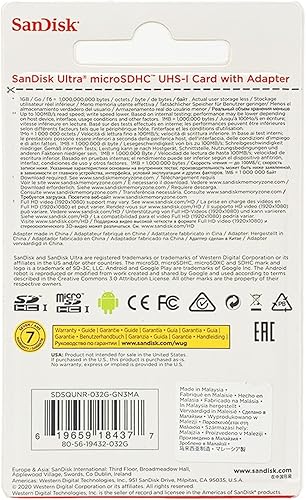 Miniatura 3 de SanDisk Ultra - Tarjeta de memoria Flash (adaptador microSDXC para SD incluido) - 32 GB - UHS-I / Class10 - microSDHC UHS-I