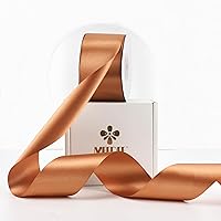 Vista 69 de MEEDEE - Cinta de satén blanca de 2 pulgadas, cinta blanca de lujo de doble cara de 25 yardas, cintas de seda para envoltorios de regalo