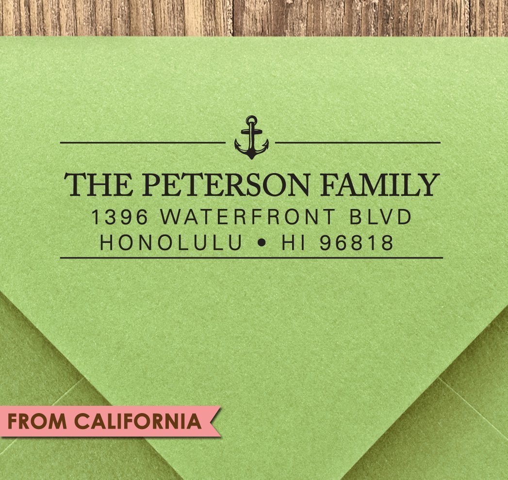 Anchor 2 CUSTOM ADDRESS STAMP with proof from USA, Self