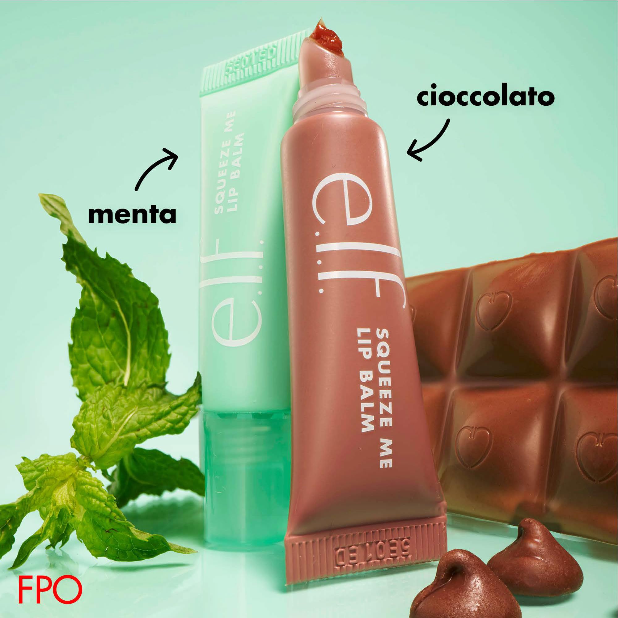 e.l.f. Squeeze Me More Lip Balm Duo, balsamo labbra idratante per un tocco di colore sheer, arricchito con acido ialuronico, prodotto vegano e non testato sugli animali, MINT/CHOCOLATE
