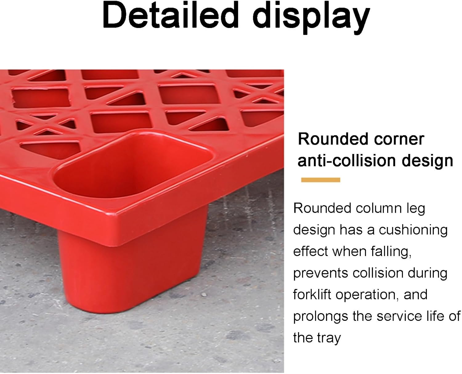 Water Proof Outdoor Flooring All Weather Use, Lightweight Nestable Floor Pallets, Load Capacity Containment Tray for Porch Poolside Balcony(Yellow,100x80x14cm)