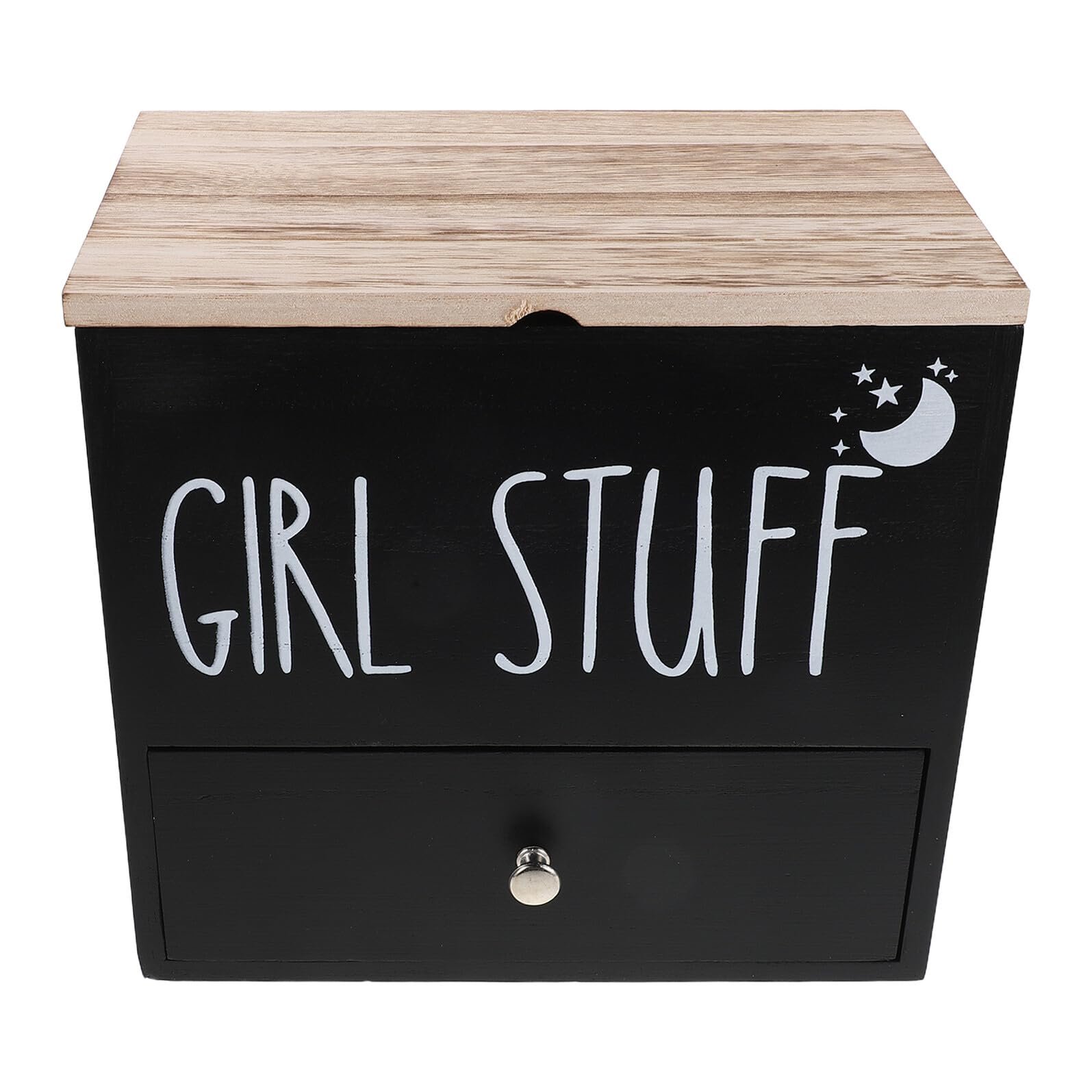PACKOVE Contenitore per Assorbenti in Legno con Coperchio Scatola Portaoggetti per Prodotti Igienici Organizer per Ciclo Mestruale per Bagno Piccolo Contenitore per Accessori per Bagno
