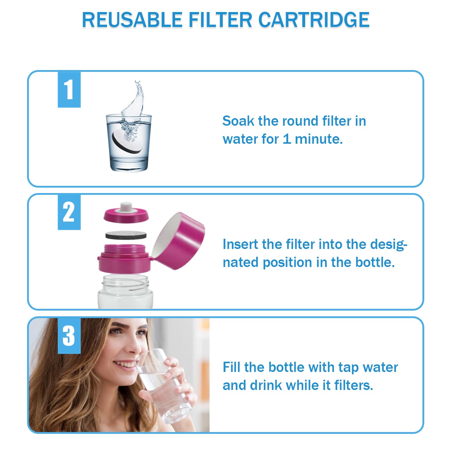 Lot de 8 Filtres à Eau pour Brita Fill&Go - Élimine PFAS, Chlore Lot de 8 Filtres à Eau pour Brita Fill&Go - Élimine PFAS, Chlore