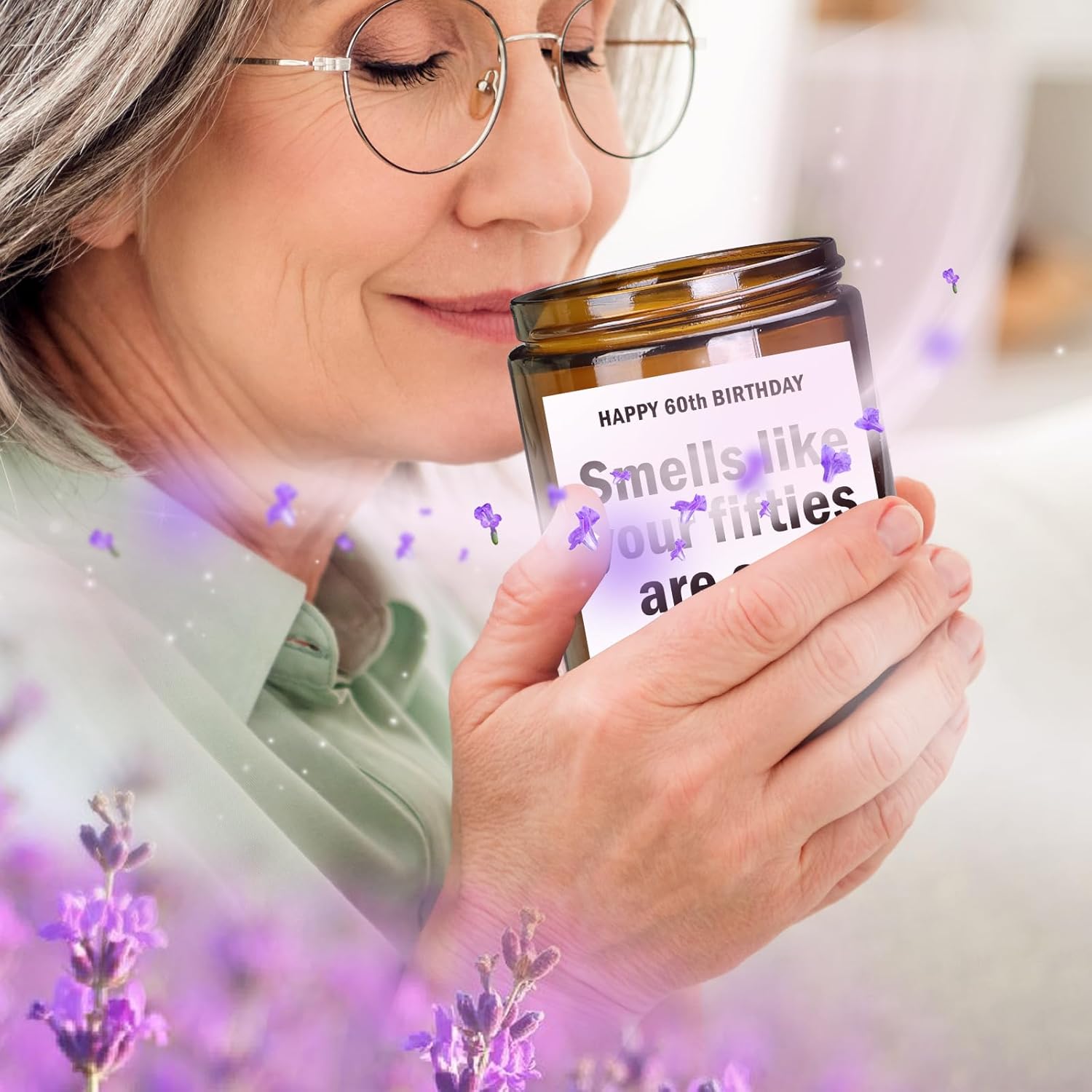 60th Birthday Gifts for Women Men, Happy 60th Gift for Her Him, 60 Years Old Birthday Scented Candles for Women Turning 60, Vintage 1996 Bday Candle - Image 5