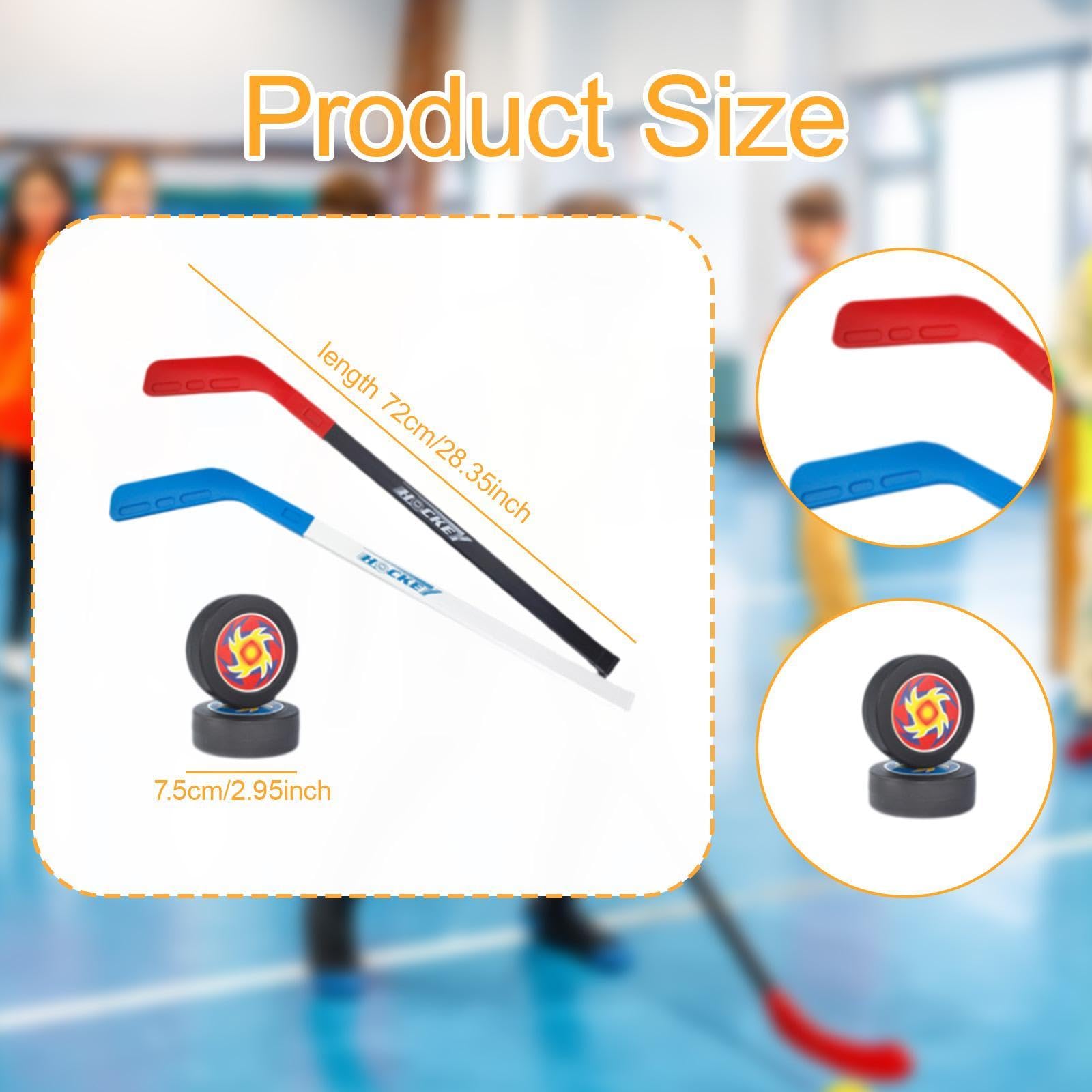 Ensemble Mini Hockey pour Enfants 3-7 Ans avec Bâtons et Balles