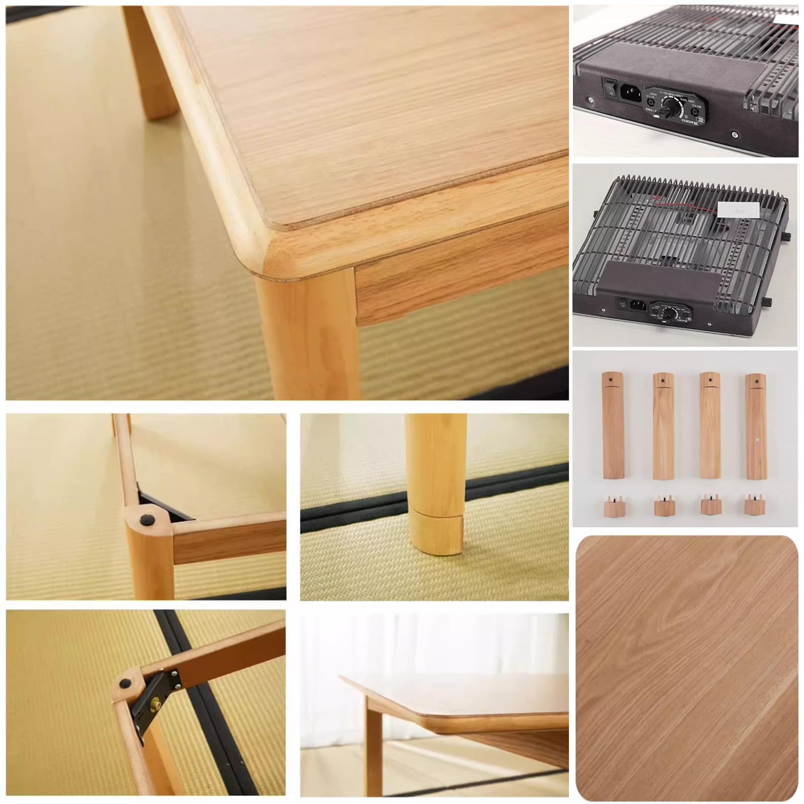 Amazon.com: SUZEPER Japanese Kotatsu Table with Heater and Blanket